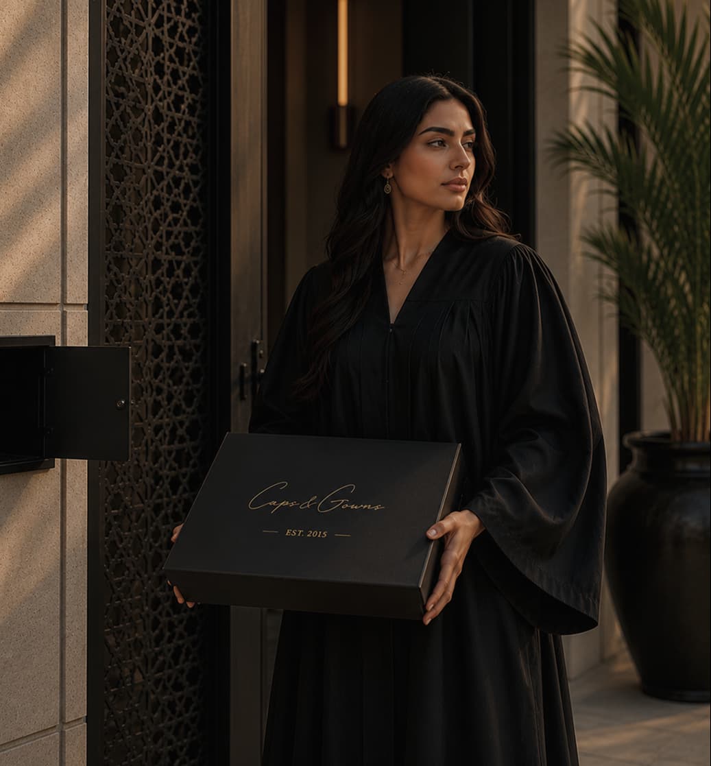Student receiving delivery